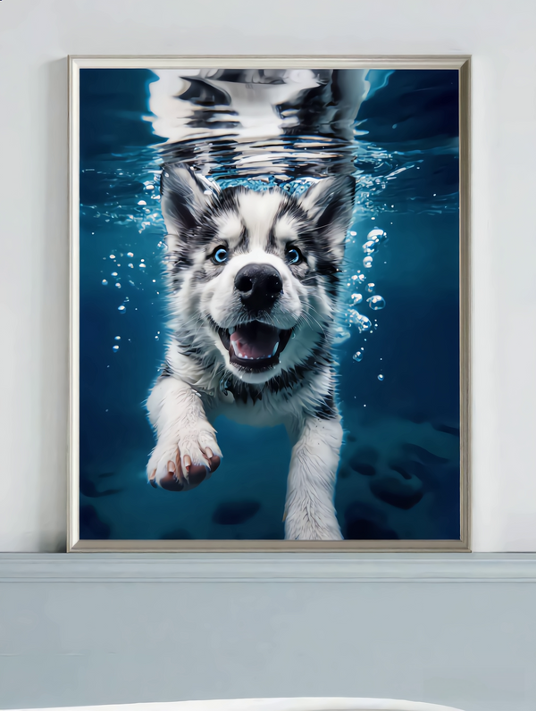 Custom Underwater Pet Portrait – Joy in Motion